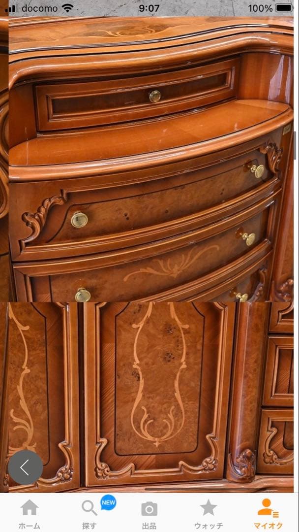 イタリア　Grilli サイドボード　240センチ　象嵌細工 定価200万超