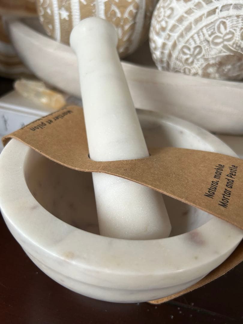 【新品】ストーン製すり鉢セット・インテリア