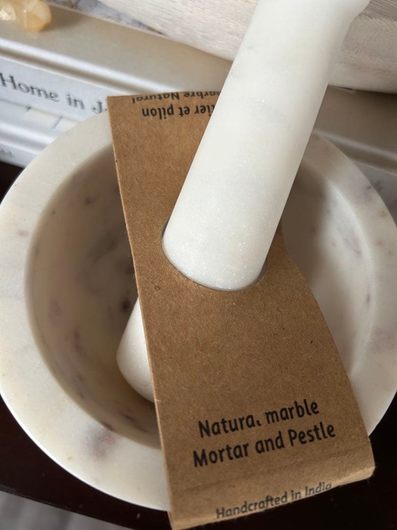 【新品】ストーン製すり鉢セット・インテリア