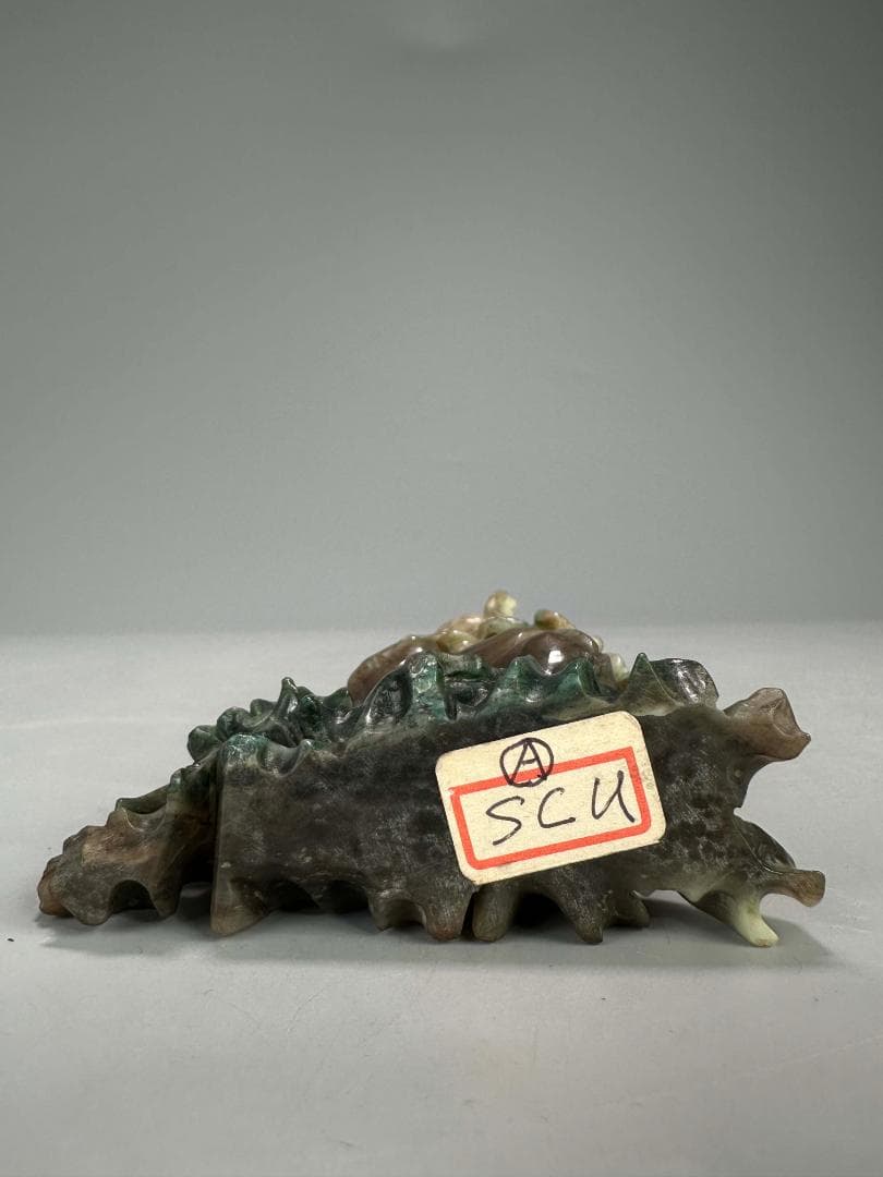 中国美術　玉石製　鳳凰置物　時代　唐物