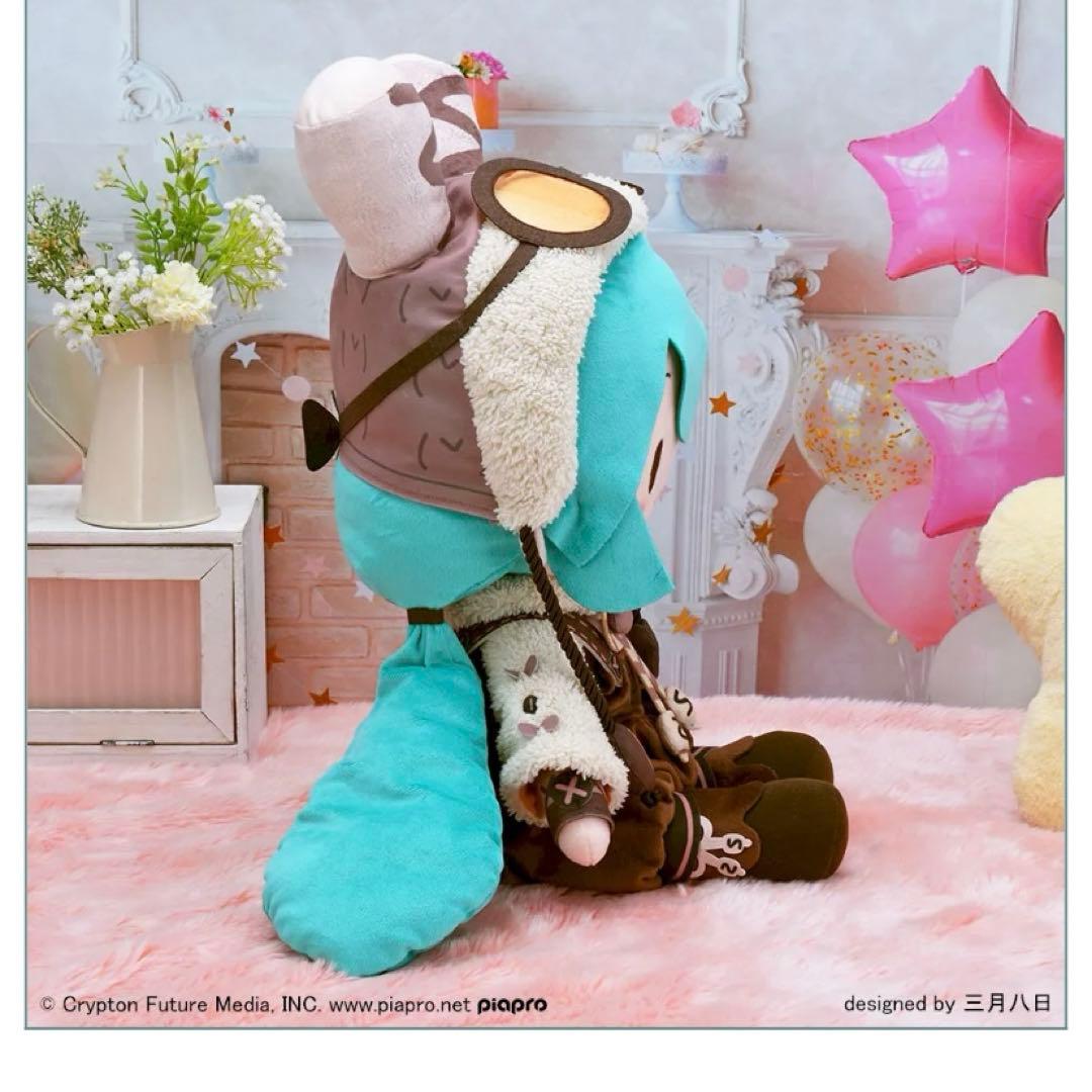 初音ミク　マシュマロホットココア　ふわぷち　ぬいぐるみ　LL 受注生産　初音未来