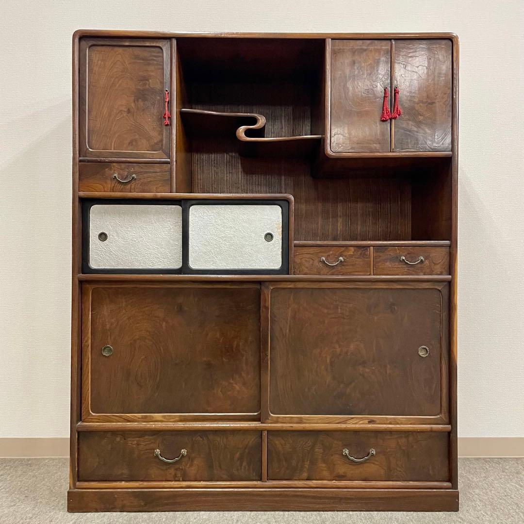 【yuri】Japanese Antique 古道具 茶棚 飾り棚