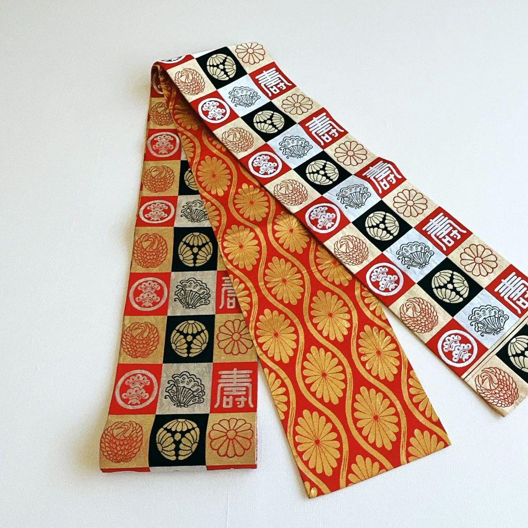 美品正絹　フルセット　七五三　７歳女の子　着物＆帯＆長襦袢＆小物セット　青×赤