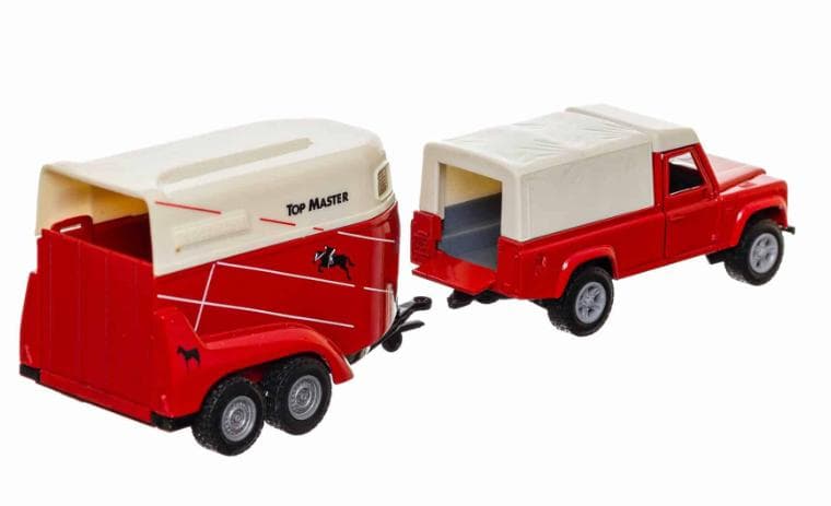 siku 1/32 ファーマー 3758 ランドローバー＋馬用トレーラー(馬付)