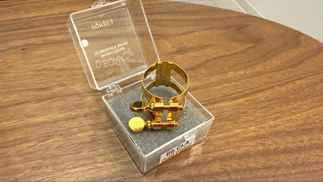 【美品】D'BOVIDE ボナード　クラリネットリガチャー ゴールド