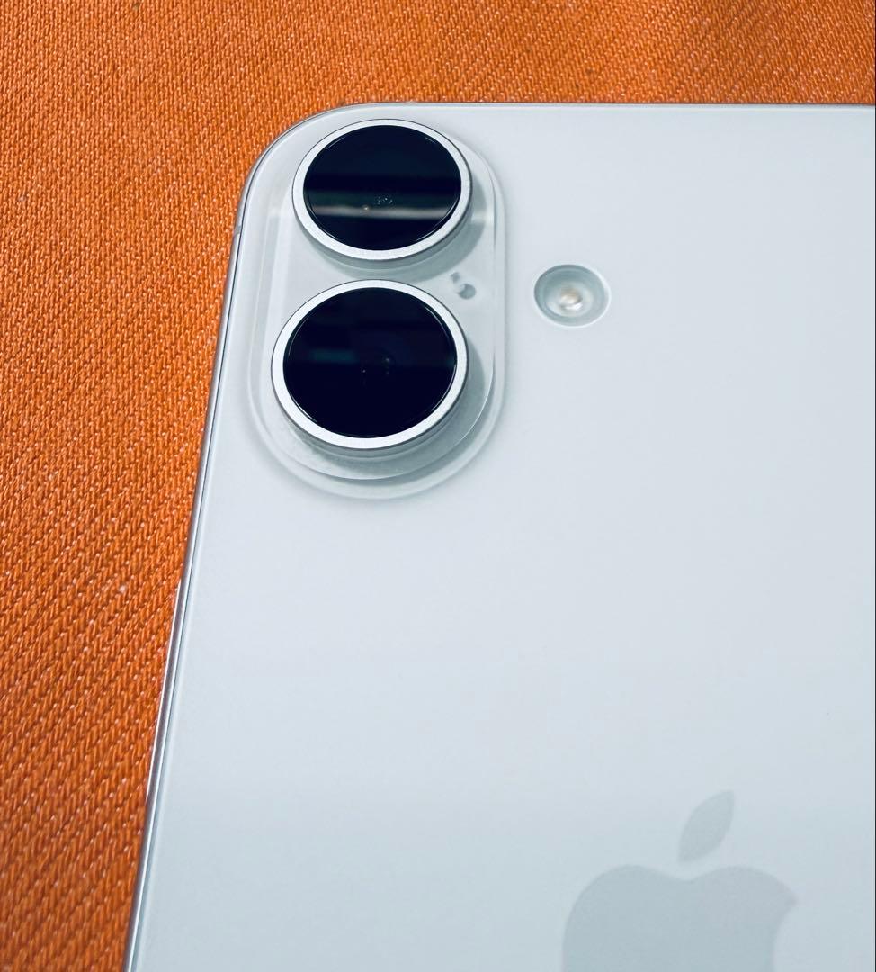 iPhone16 256GB ホワイト+パワサポ アンチグレアフィルム