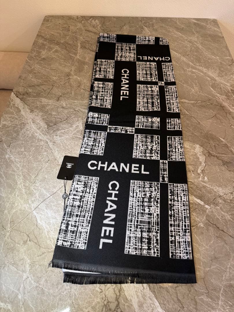 CHANEL シャネル　ノベルティ　COCOマ―ク　スト－ル　マフラー　新品
