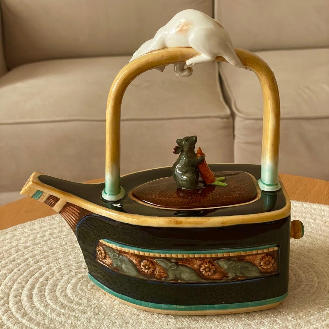 ミントン MINTON 猫とネズミ ティーポット 限定2500個 復刻版