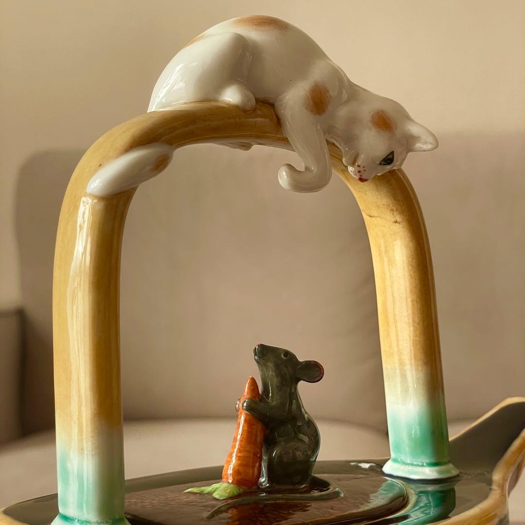 ミントン MINTON 猫とネズミ ティーポット 限定2500個 復刻版