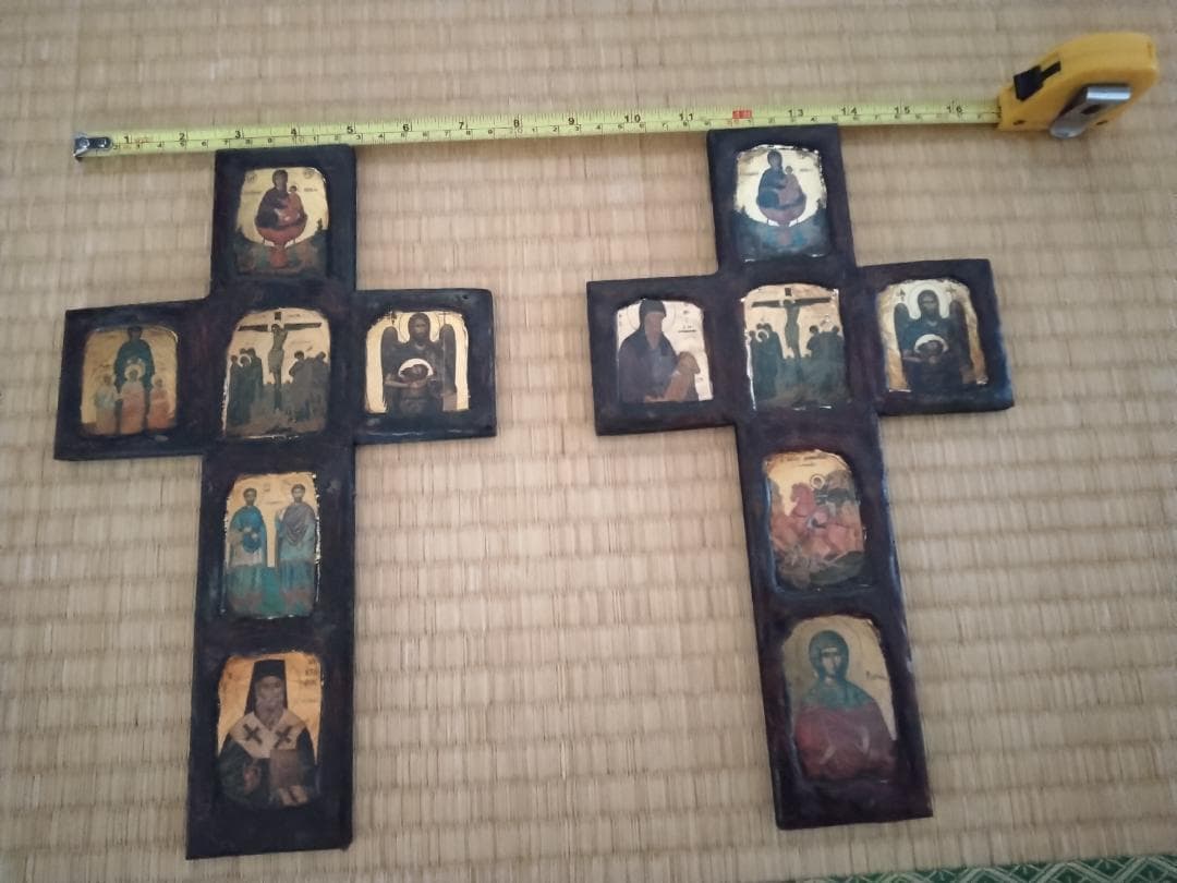 イコン　宗教画　正教会　ギリシャ　最後の晩餐　木製