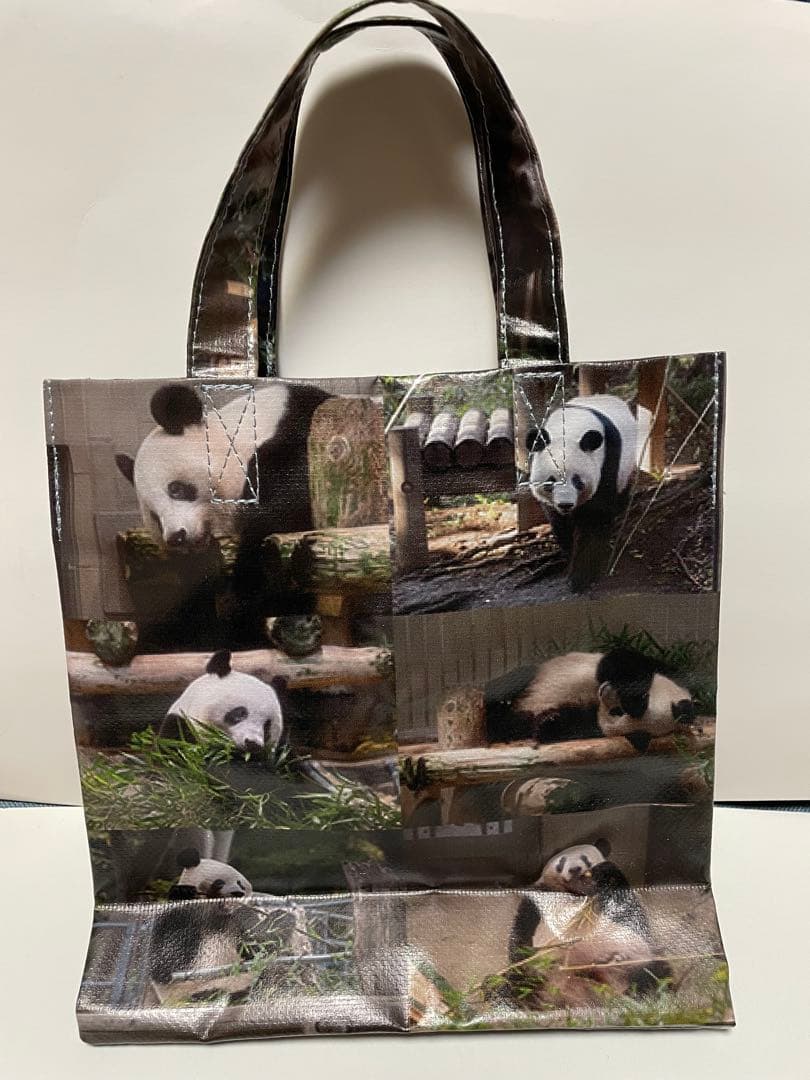 さ*な様 美品 未使用 シャンシャン 広告幕 エコバッグ 抽選品 パンダ グッズ