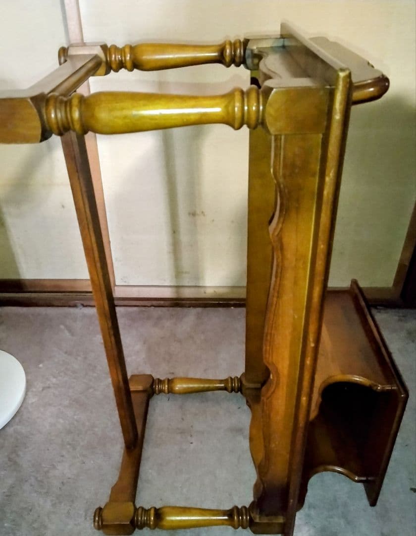 【カリモク】テレフォンベンチ電話台ローテーブルヴィンテージ