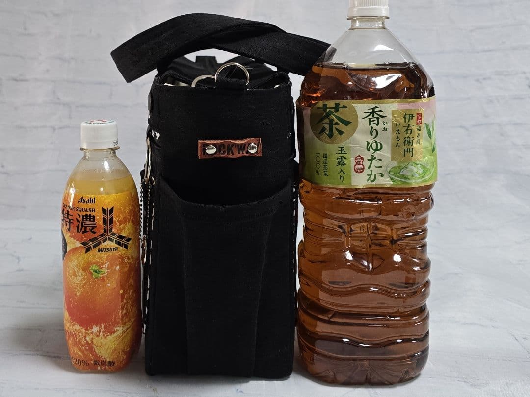 デニムリメイクトートバッグ 大きめ上部ファスナー