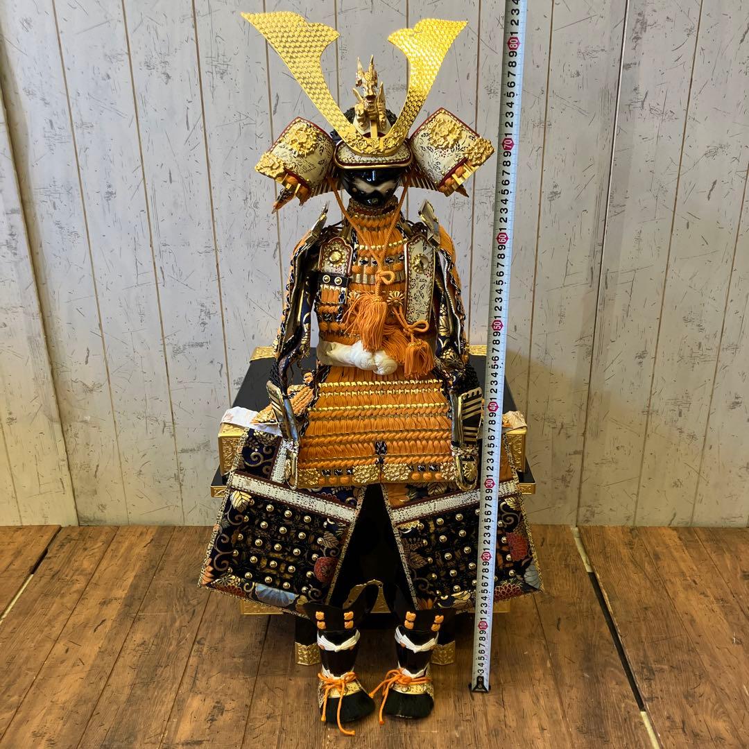 昭和レトロ 雄山作 金箔押 甲子之金 大鎧 12号 鎧兜 甲冑 鎧飾り 五月人形