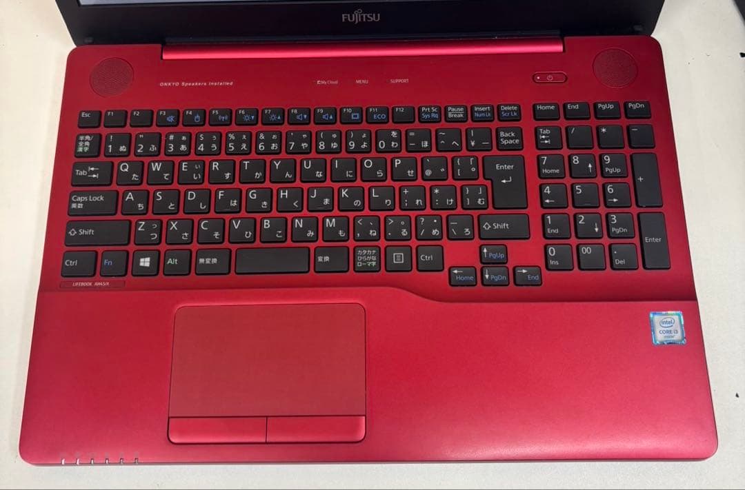 536美品✨人気のレッド✨FUJITSU Corei3 高速SSD Win11