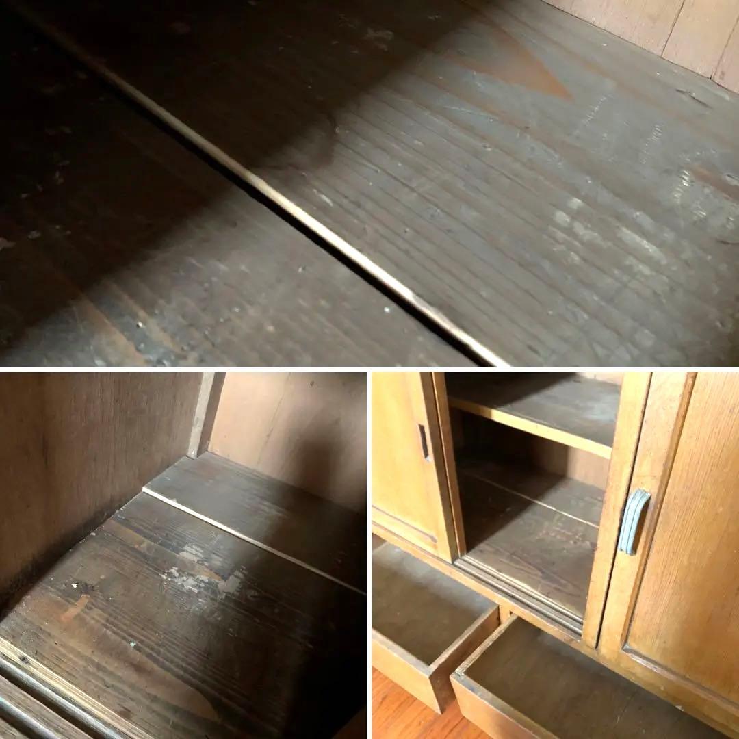 昭和レトロ食器棚　アンティーク 食器棚　古家具