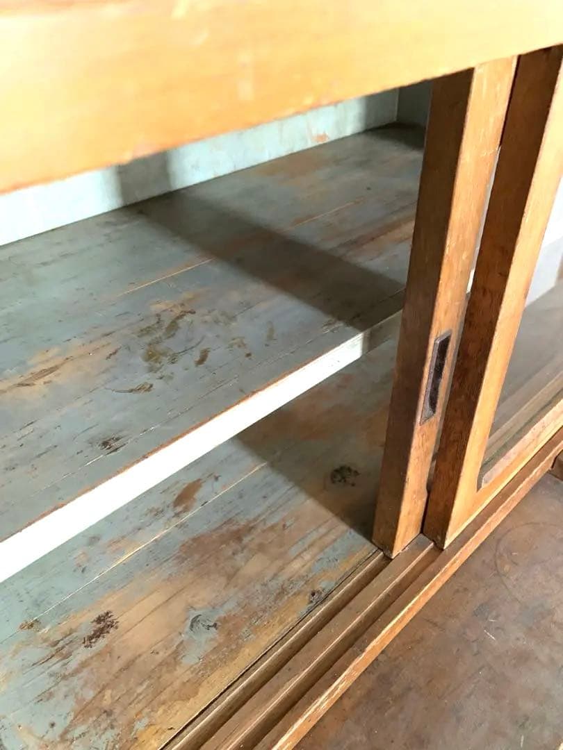 昭和レトロ食器棚　アンティーク 食器棚　古家具