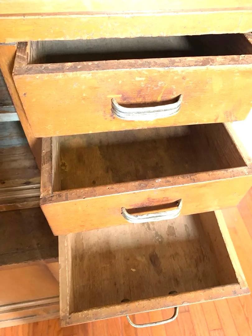 昭和レトロ食器棚　アンティーク 食器棚　古家具