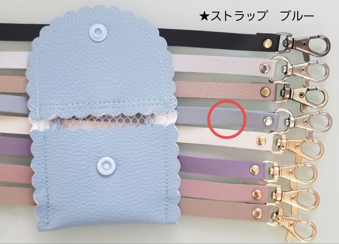 ★meron.!!★GPSケース ベージュくまちゃん / 合皮ブルー