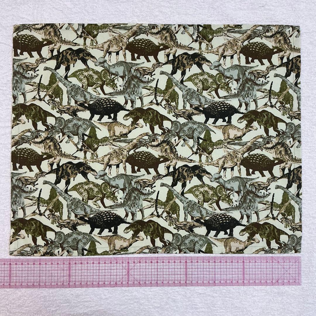 079恐竜大集合 給食セット×5枚　小学校 ランチョンマット ネーム 入学 給食