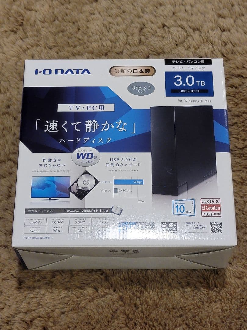 I-O DATA 3.0TB 外付けハードディスク