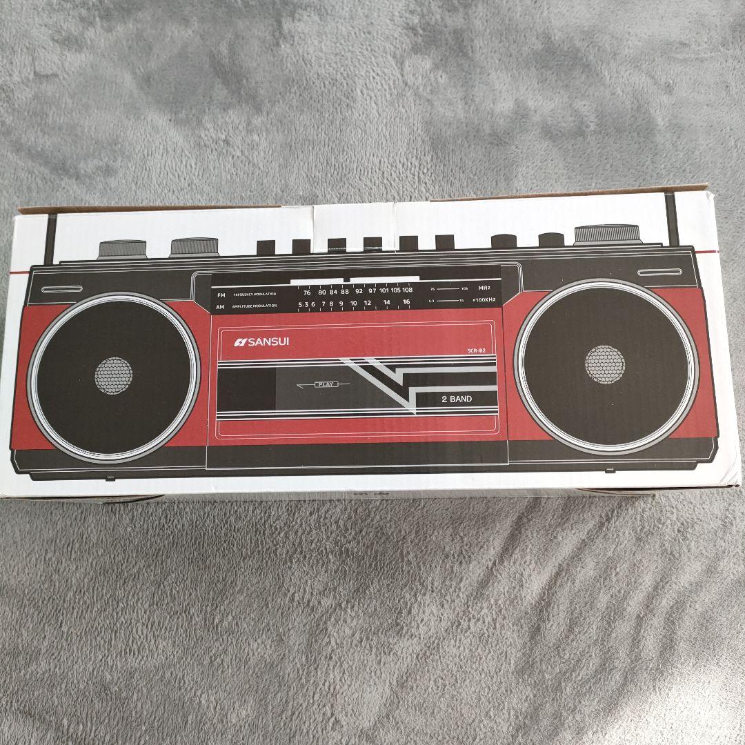 【新品・未開封】SANSUI SCR-B2(RD) Bluetoothラジカセ