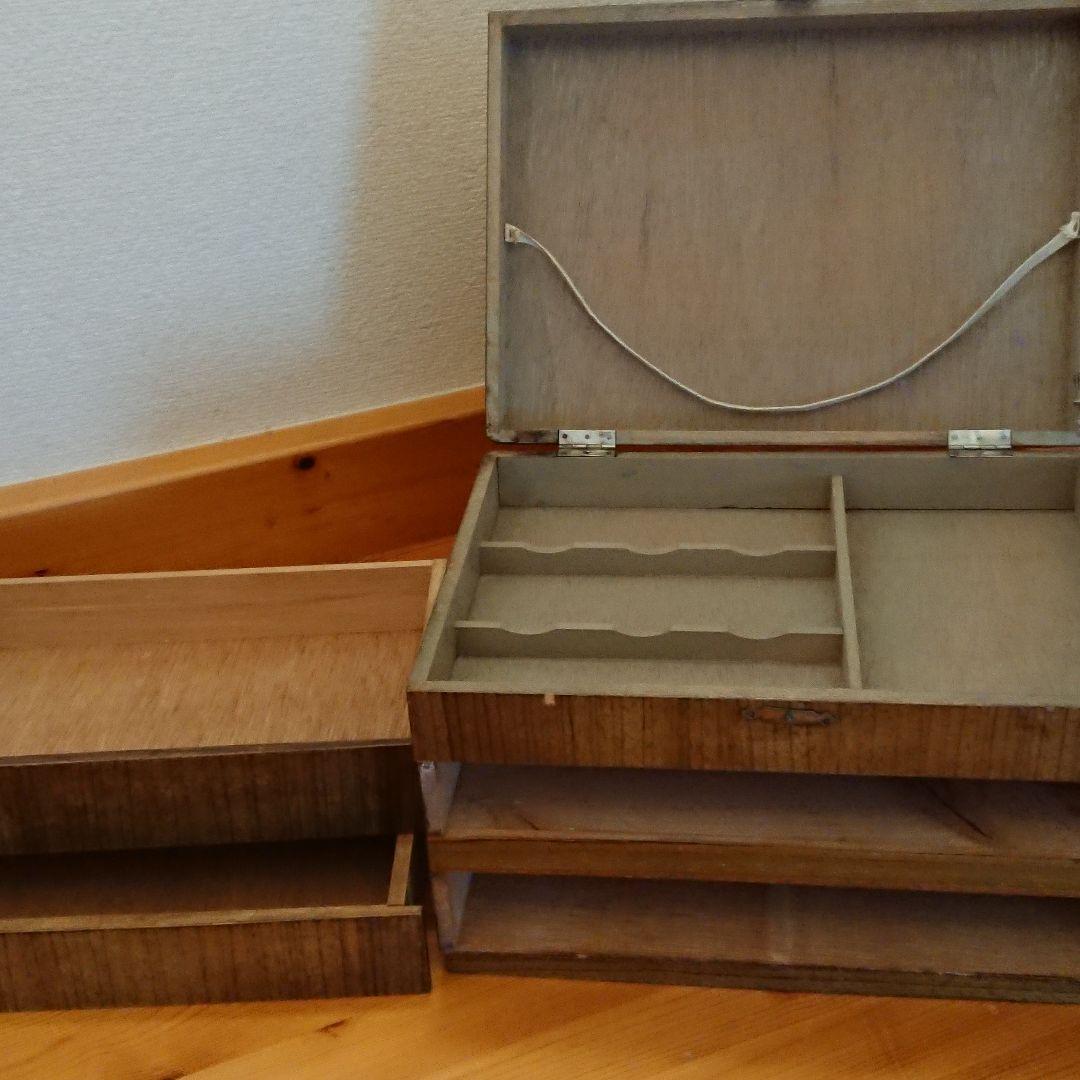 昭和レトロ 木製引出し小物入れ