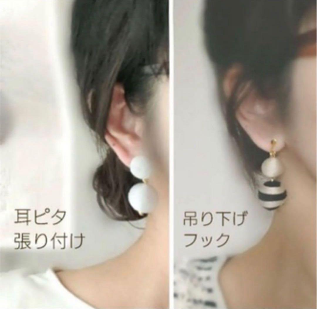 全35色ꕤ︎︎ボンボンピアス イヤリング 軽い大ぶり シンプル KIKIKAZARI