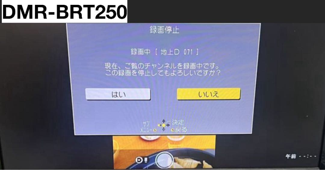 Panasonic DMR-BRT250 ブルーレイレコーダー