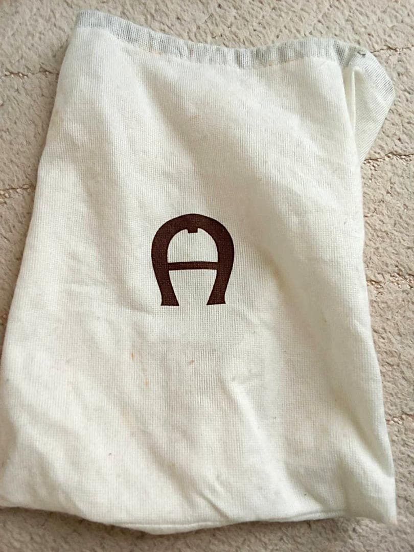 美品/専用袋！ドイツ ブランドアイグナー　本革ショルダーポシエットクロッコ仕上げ