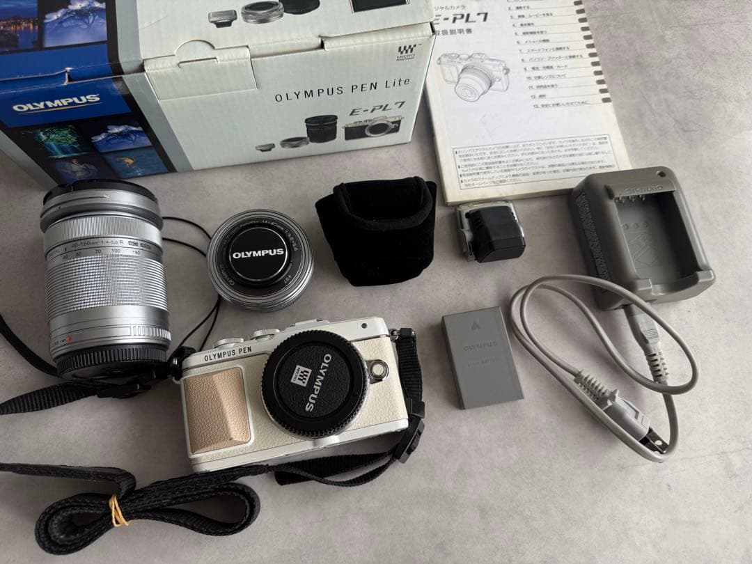 【動作確認済】オリンパス PEN Lite E-PL7 ジャンク レンズキット