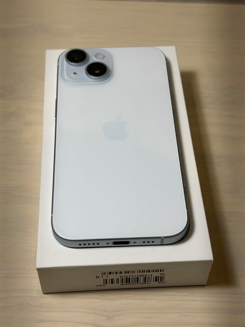 【超美品】iPhone15 ブルー SIMフリー 128GB