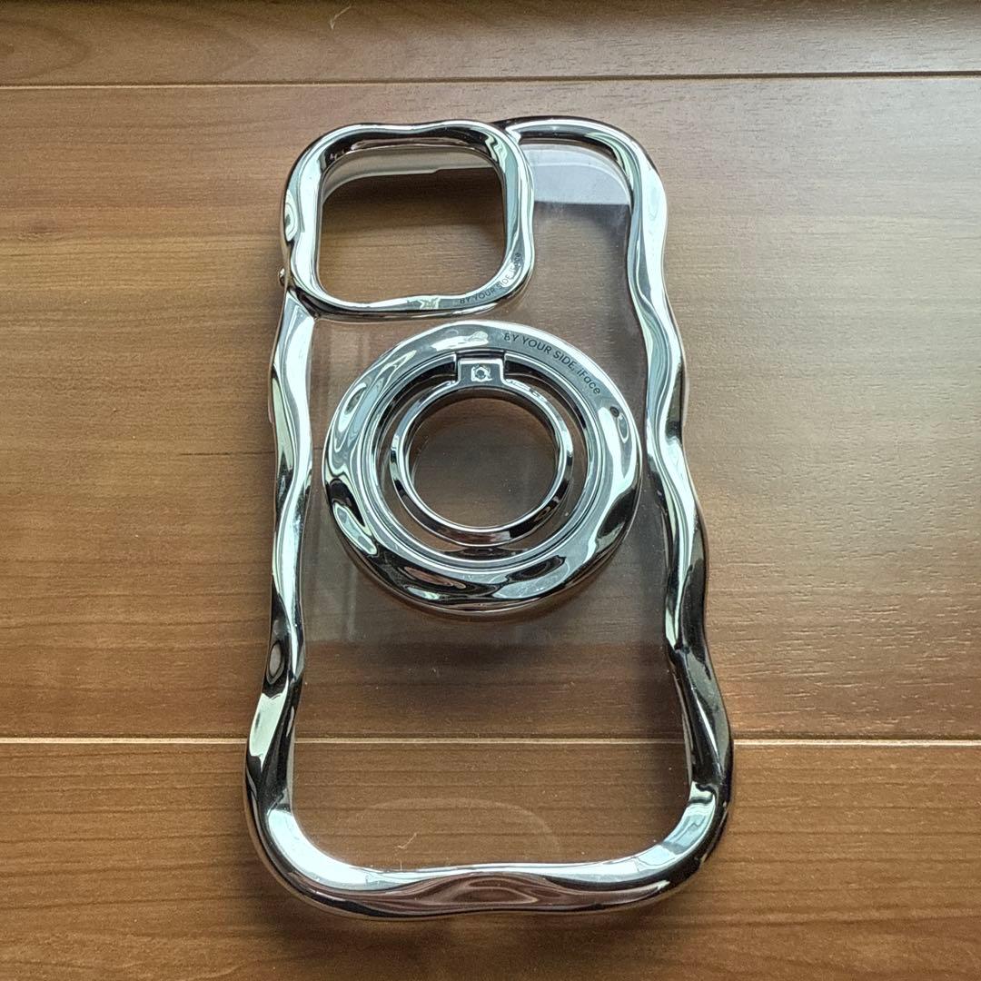 iFace BeBling iPhone16pro シルバー　スマホリング付き