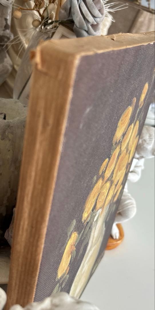 絵画 Oil painting of beautiful flowers.