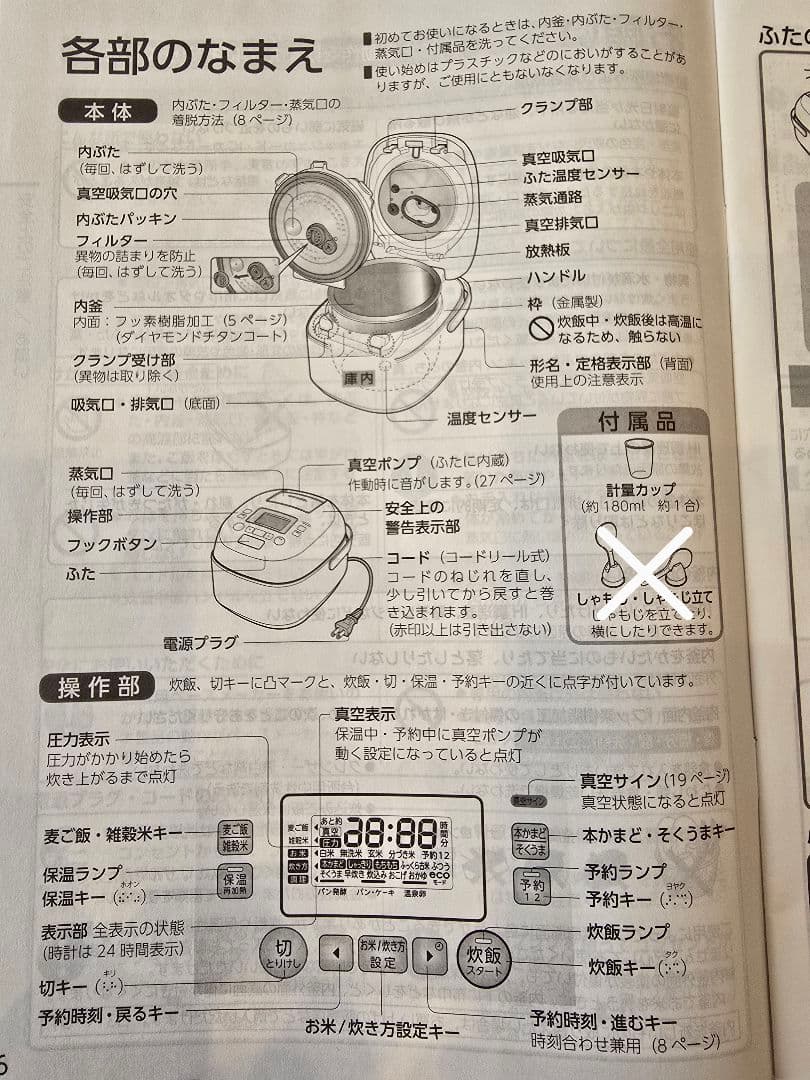 TOSHIBA RC-10VSK 真空圧力IHジャー炊飯器