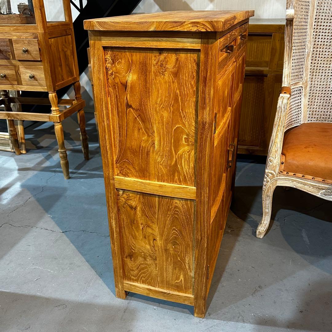 【訳ありチークキャビネットw95×d36×h100cm 通常165,000円が！