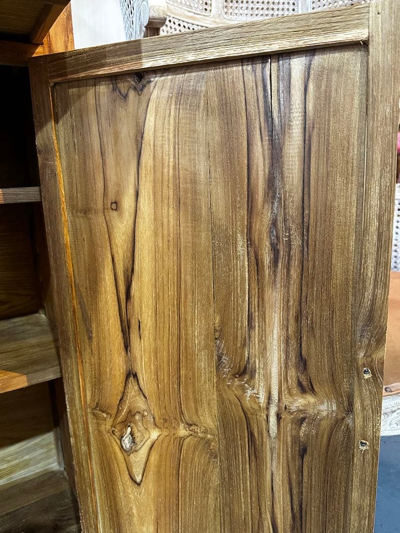 【訳ありチークキャビネットw95×d36×h100cm 通常165,000円が！