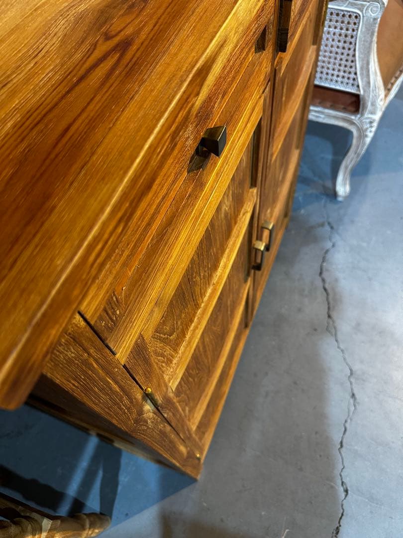 【訳ありチークキャビネットw95×d36×h100cm 通常165,000円が！