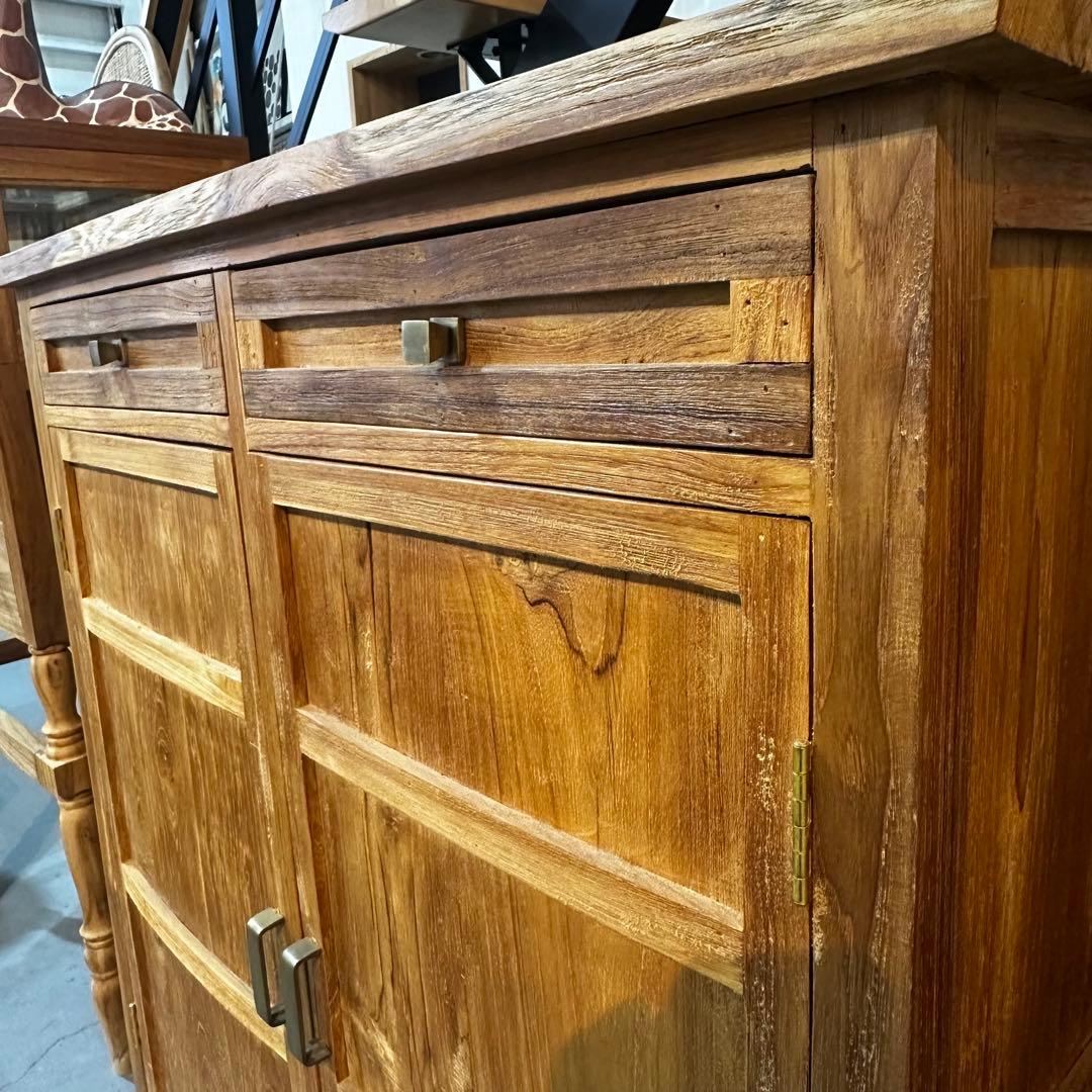 【訳ありチークキャビネットw95×d36×h100cm 通常165,000円が！