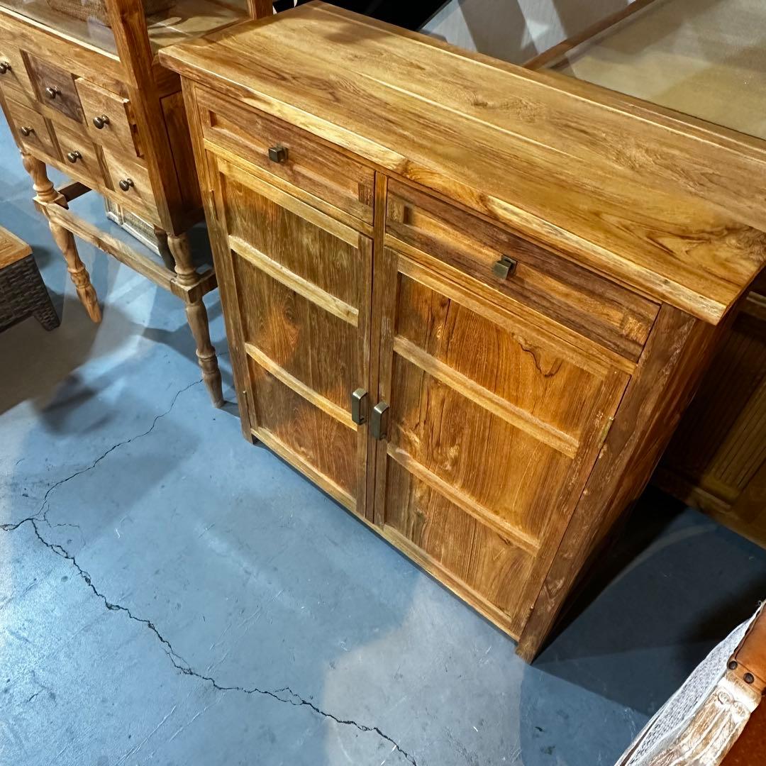 【訳ありチークキャビネットw95×d36×h100cm 通常165,000円が！