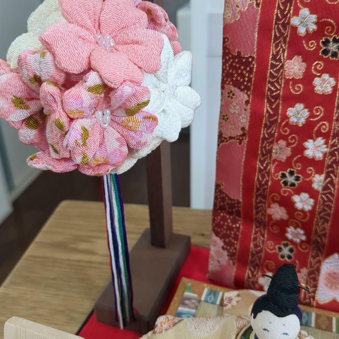 極美品★龍虎堂雛人形　ちりめん細工雛人形リュウコドウ花玉段雛壇飾り