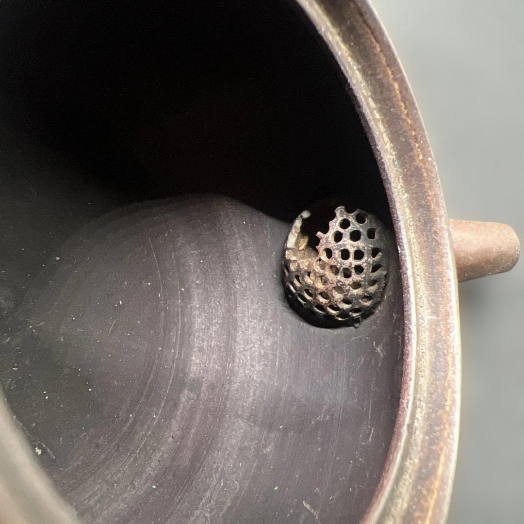 常滑焼　竹画詩文急須　骨董　時代品