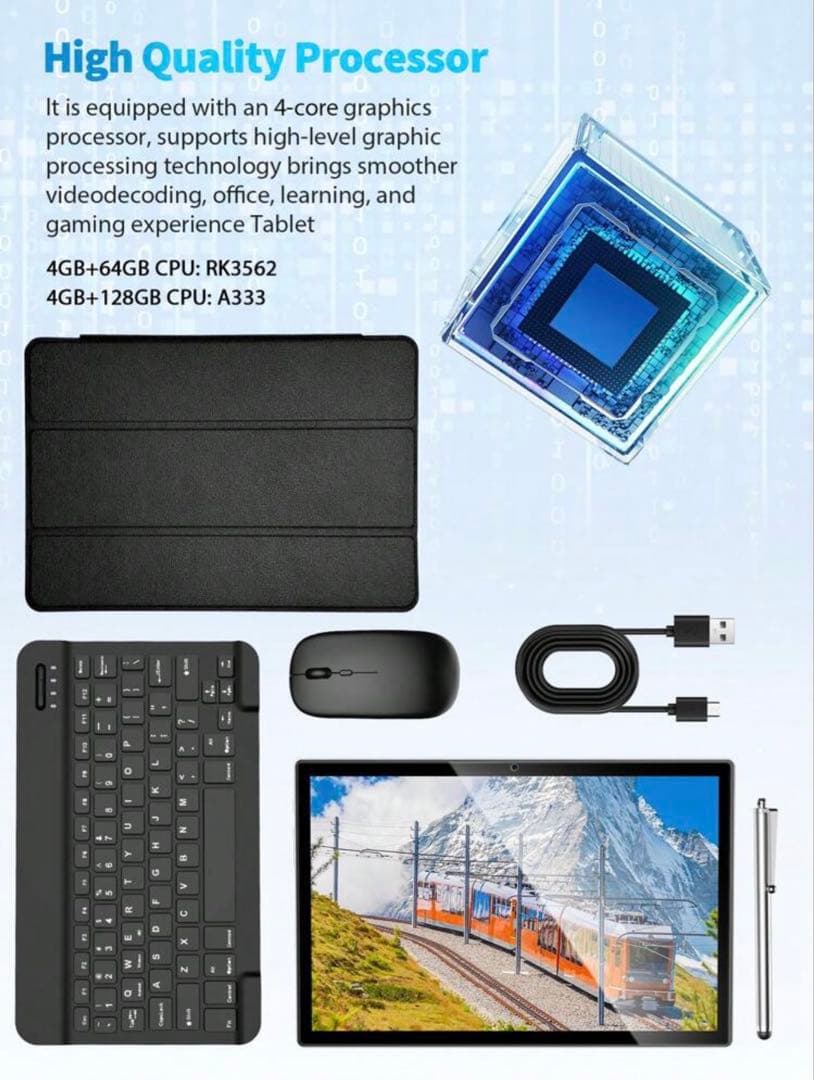 Android 15 タブレット 4GB RAM + 64GB ROM 本体