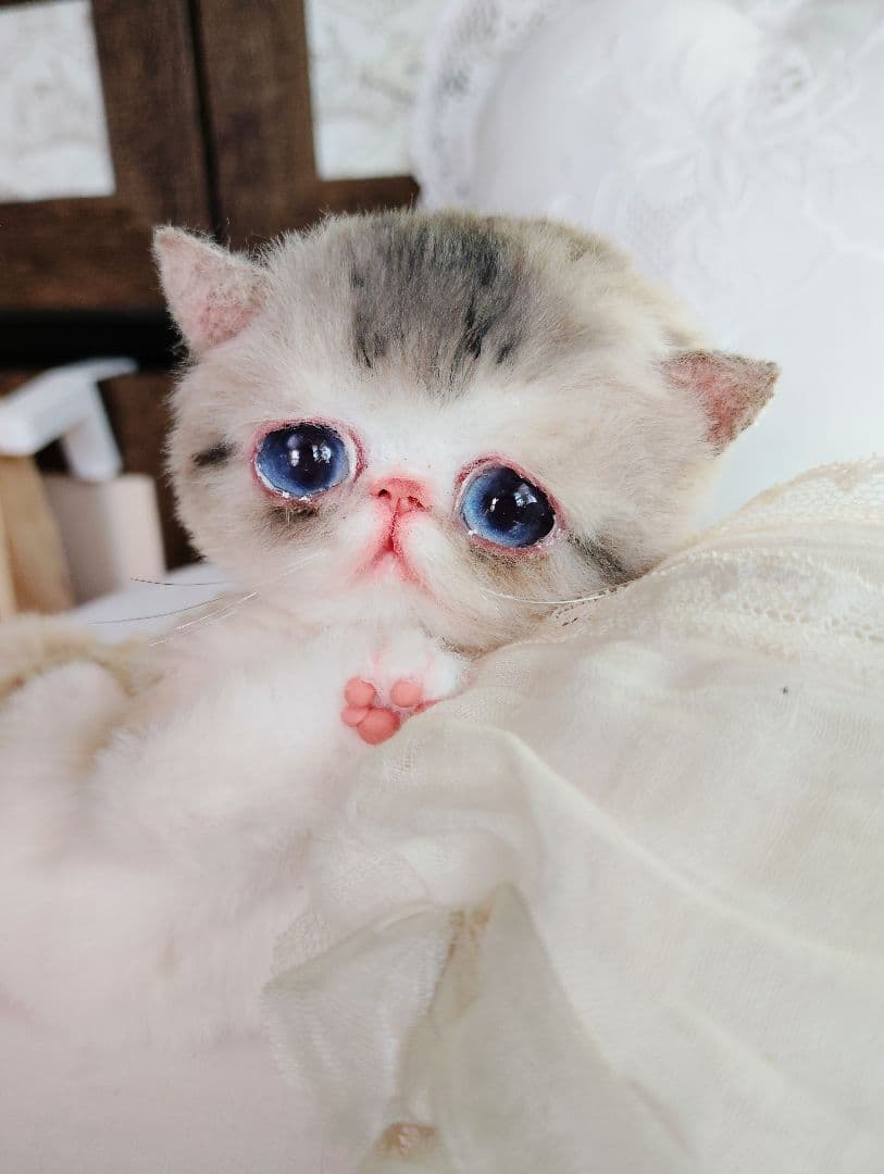 ママ募集❤ちゅるちゅるオメメの子猫ちゃん♡アートドール♡ぬいぐるみ♡