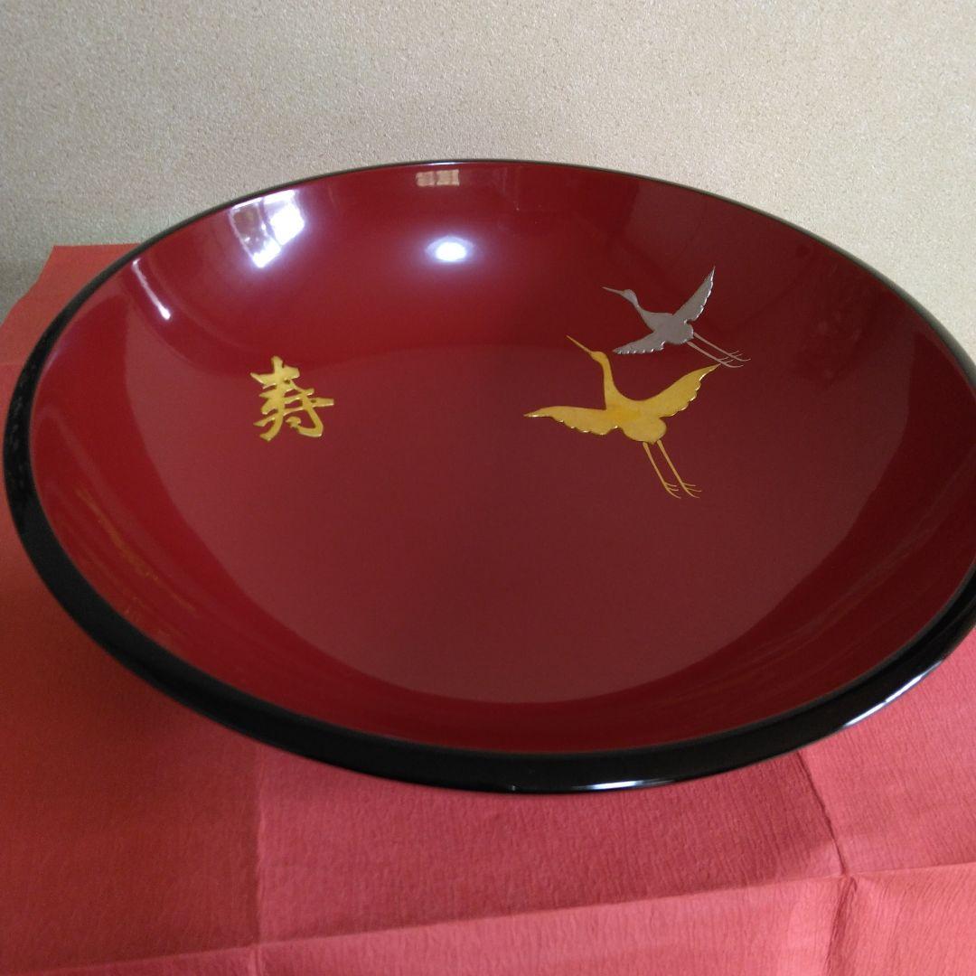 琉球漆器-伝統工芸品-大皿27センチ。