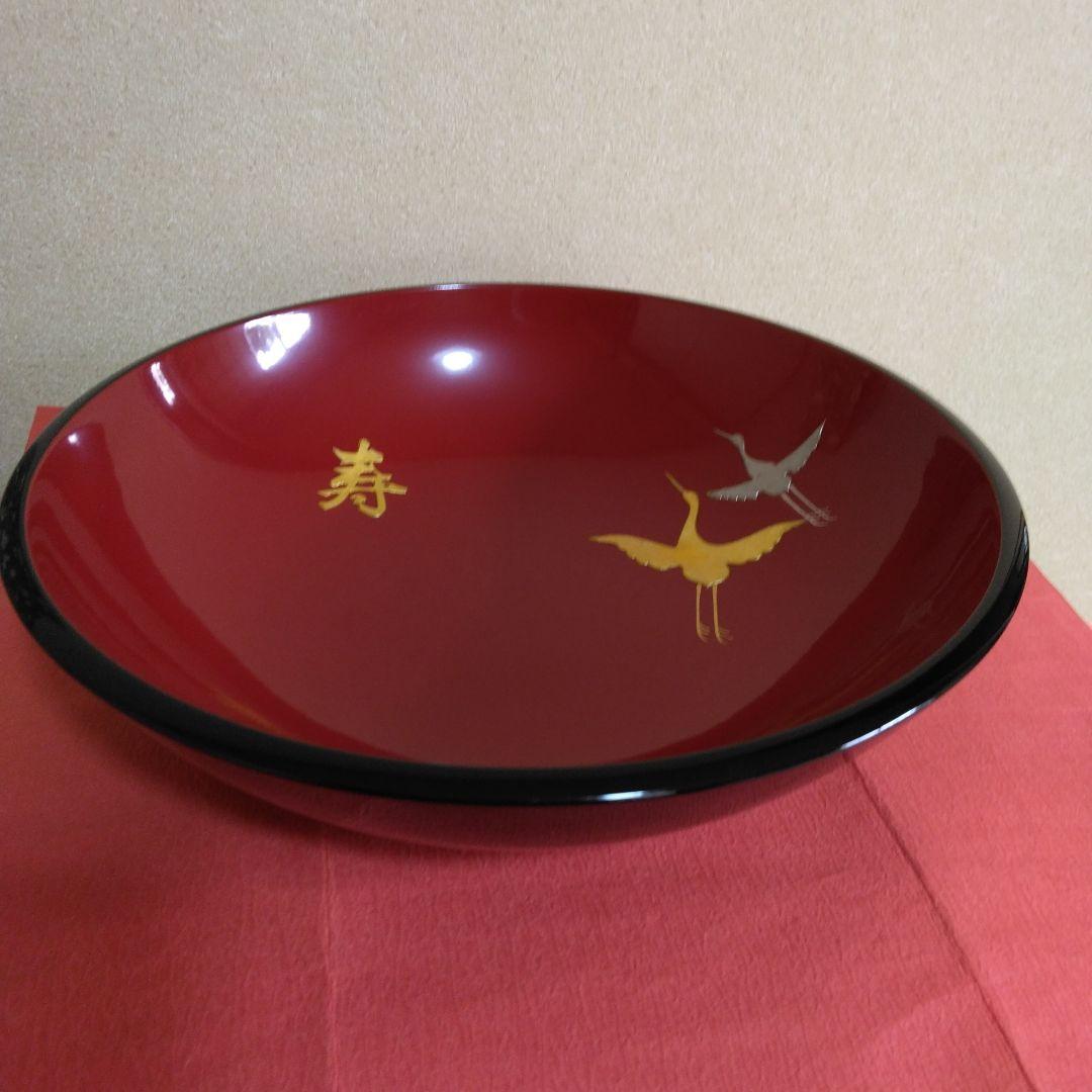 琉球漆器-伝統工芸品-大皿27センチ。