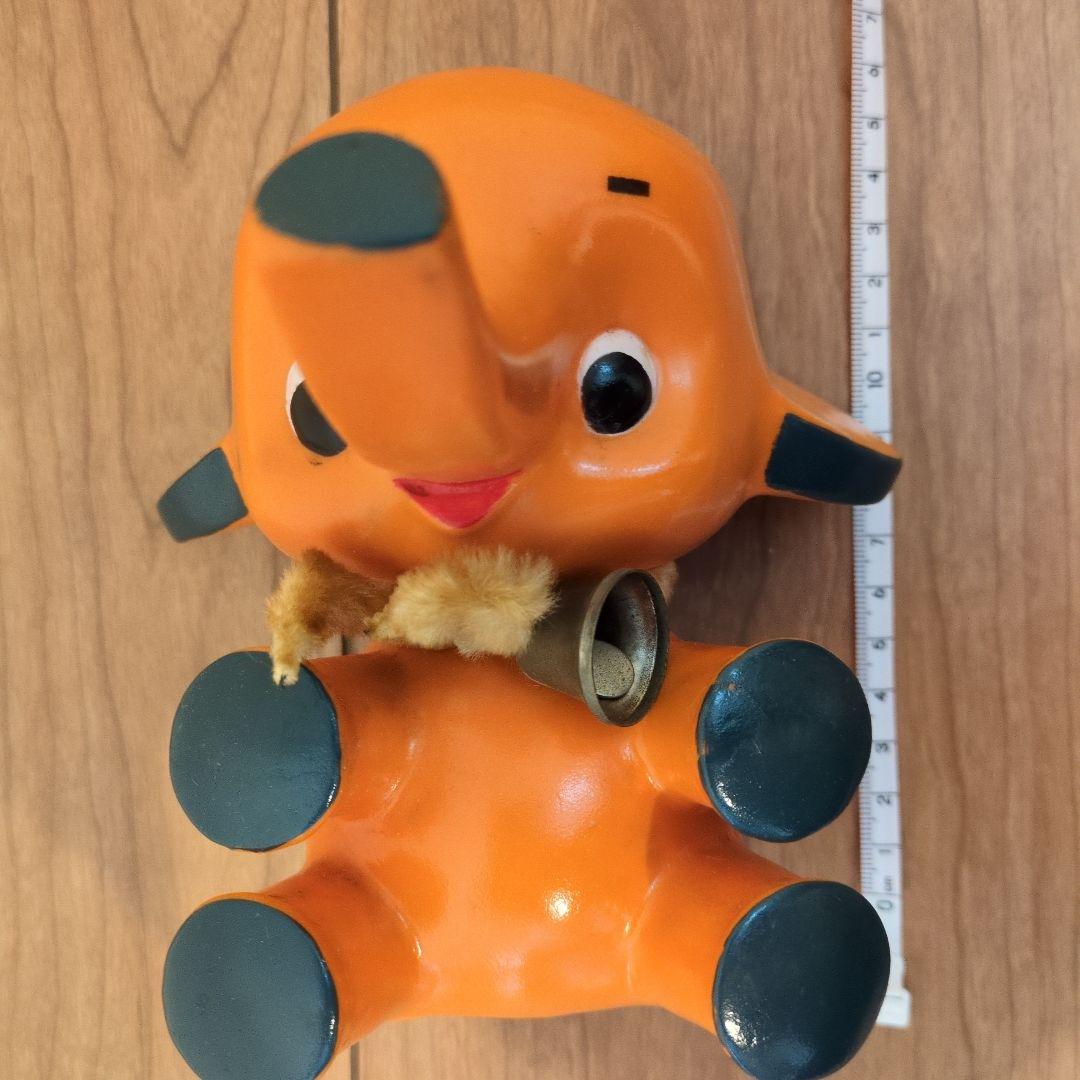 希少 M.P刻印 サトちゃん ソフビ人形 初期型 14cm 昭和レトロ 鈴付き