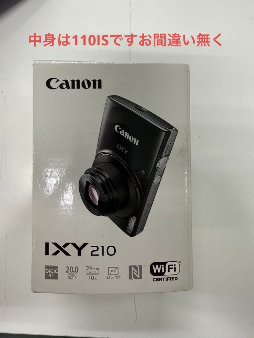 Canon IXY 110 IS コンデジ　注意:箱説明書は210