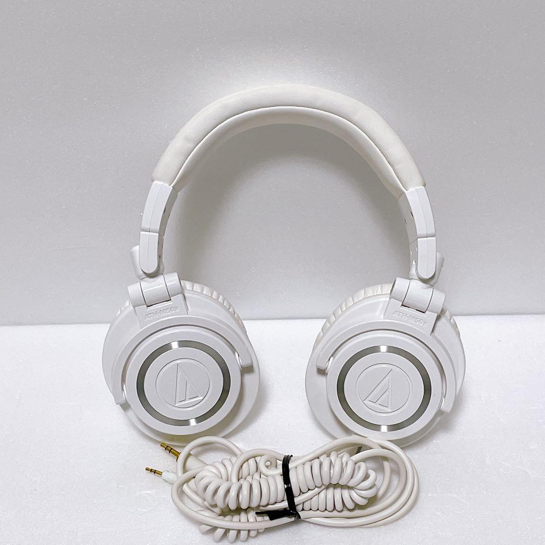 audio technica ATH-M50xWH ホワイト　ジャンク