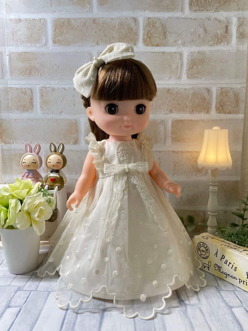 ソランちゃん♡メルちゃん♡生成りドレス2点セット#213